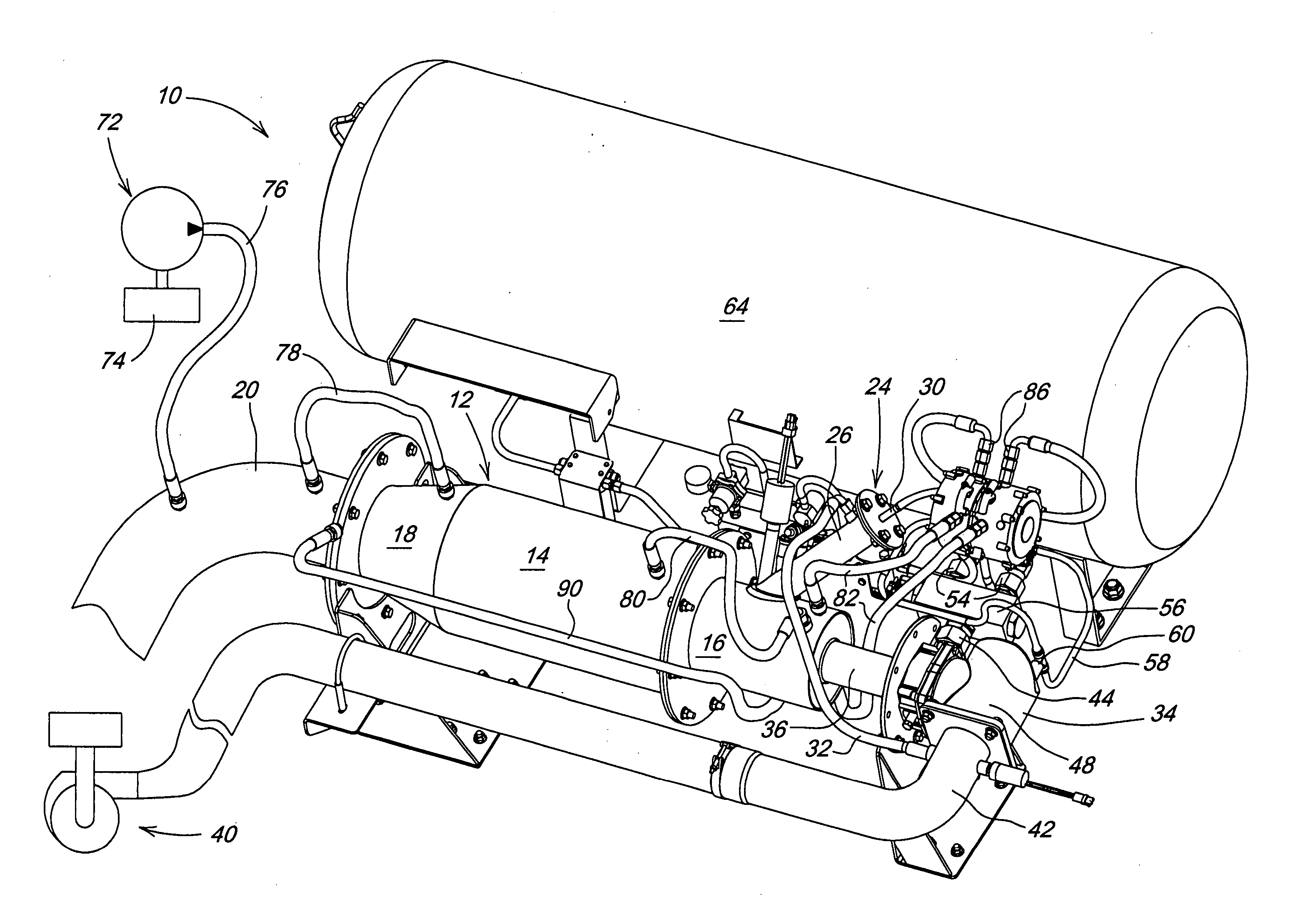 Fuel system for premix burner of a direct-fired steam generator