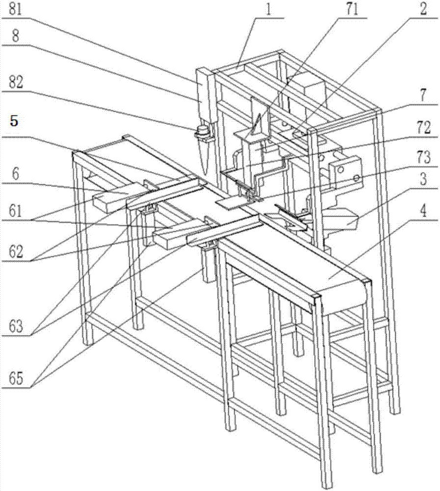 An automatic glue-spraying sealing mechanism for OPP packaging bags