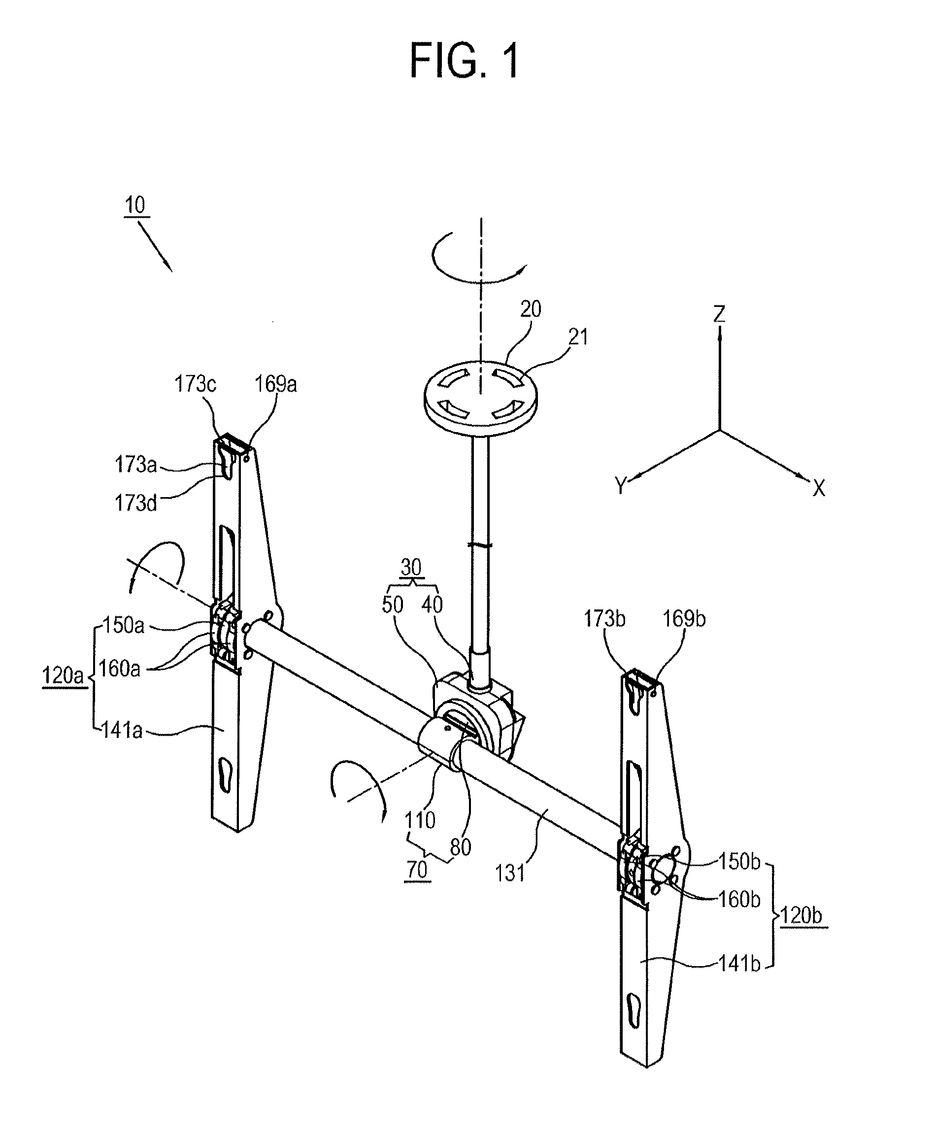 Apparatus to support a display device