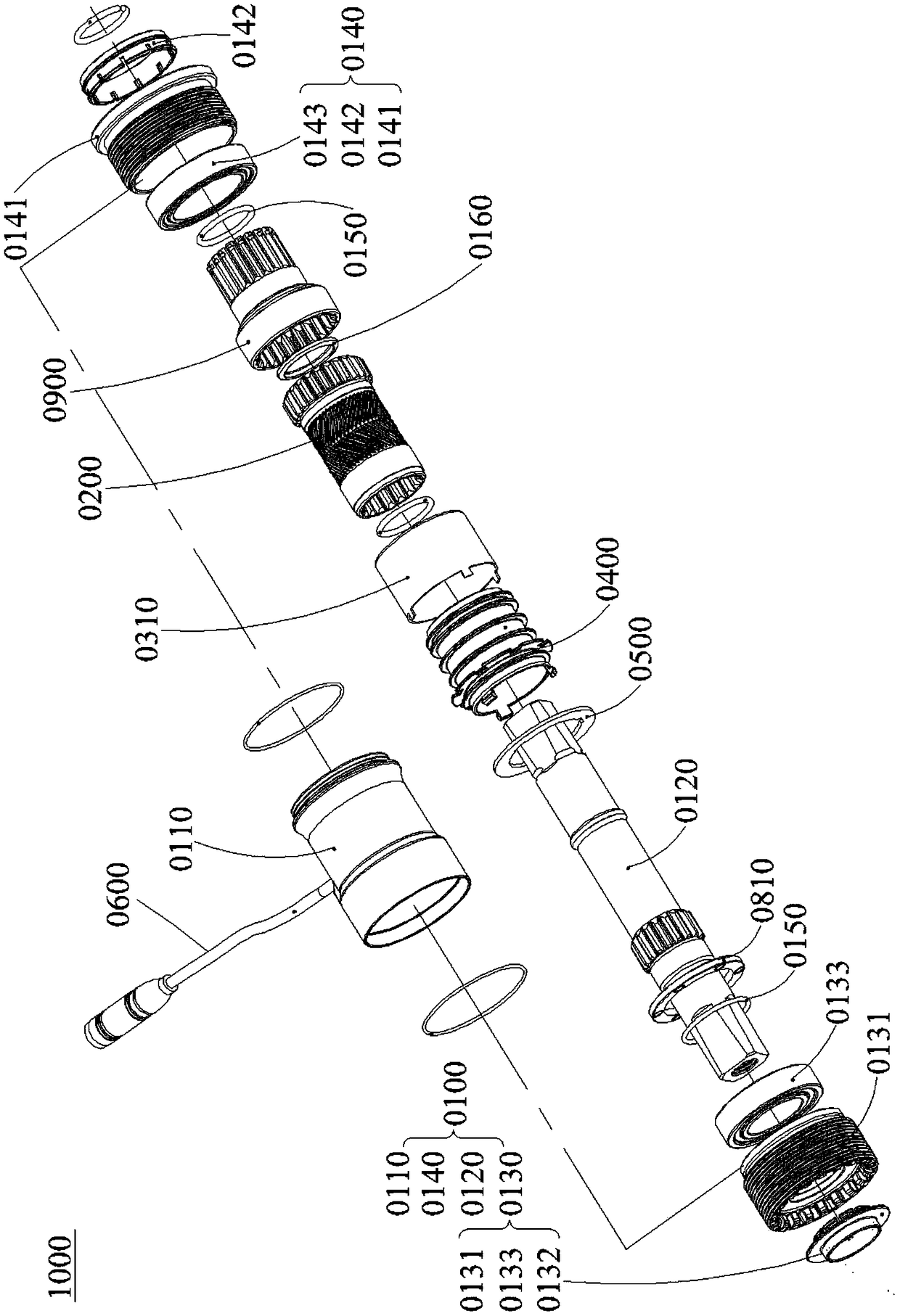 Inverse-magnetostrictive central axle torque sensor