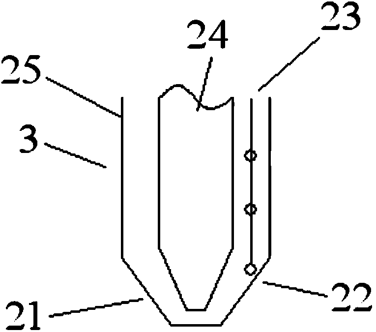 Underground gasification gas injection device and method