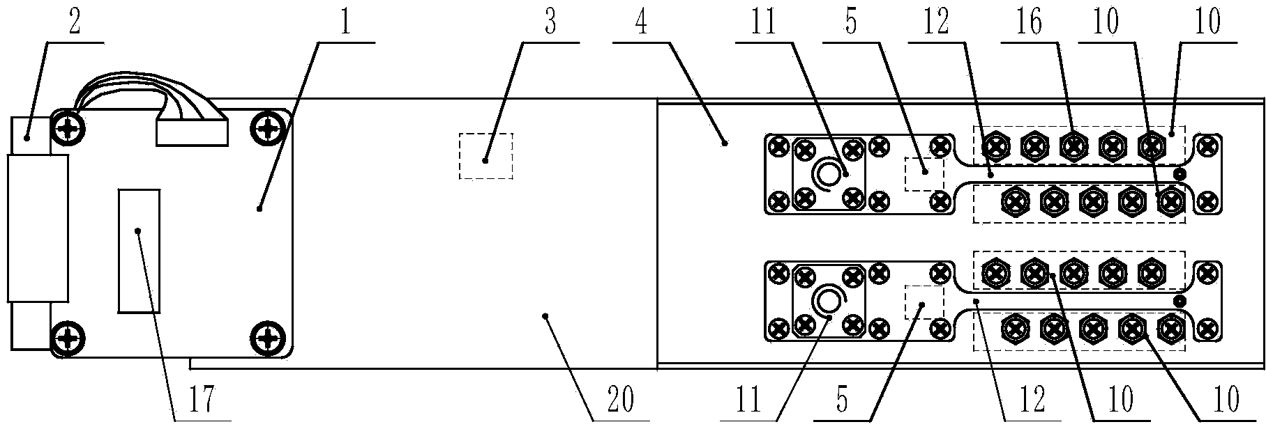 Broad tuning coaxial electrically tunable filter and debugging method thereof