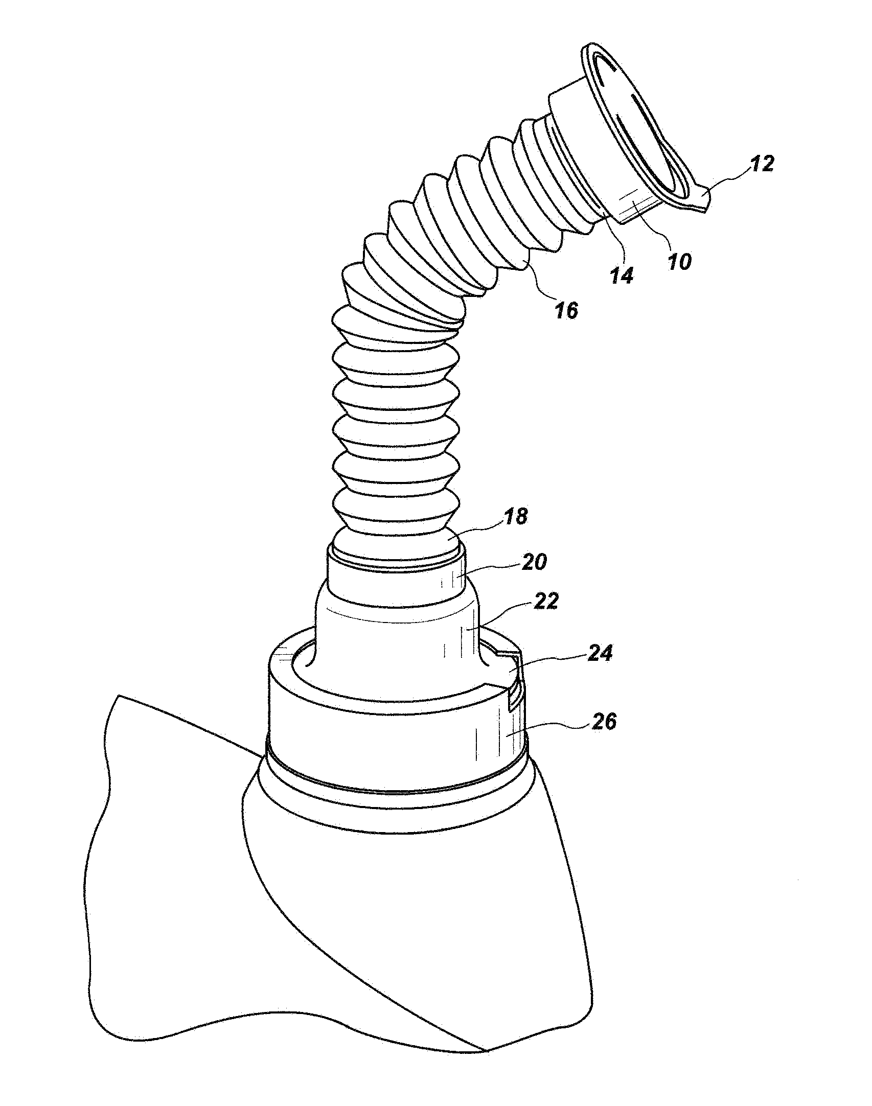 Internal pull-out expandable contractible pour spout
cap for liquid container openings