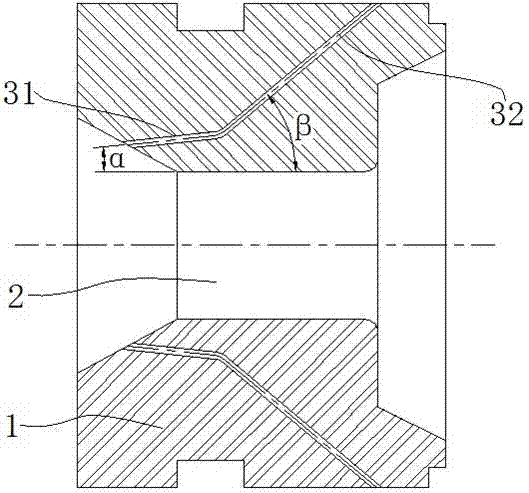 Circumferentially distributed burner of natural gas channels