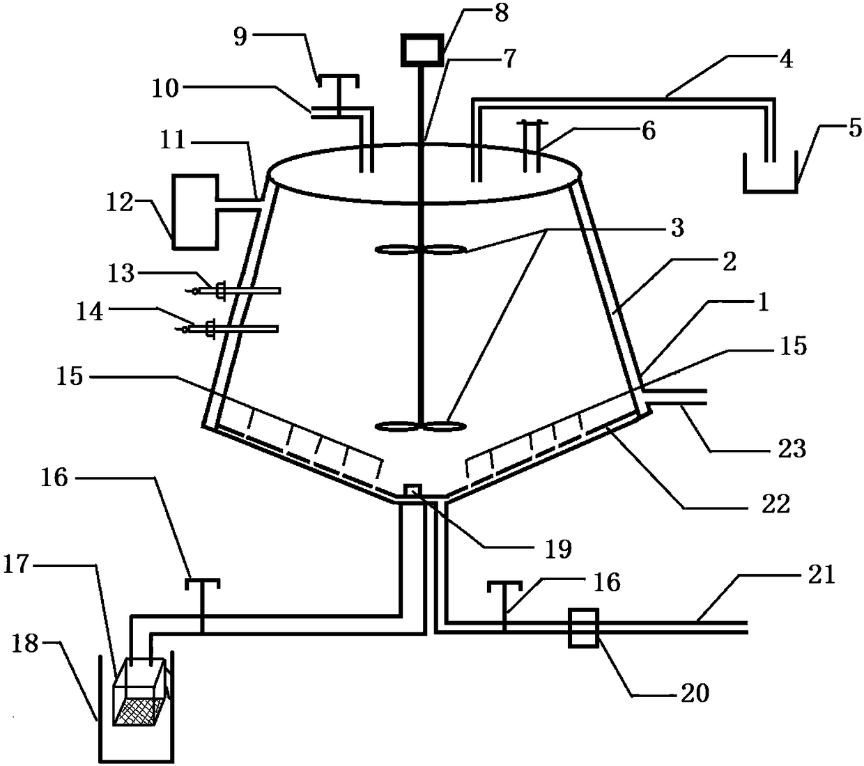 Straw hydrolytic acidification pre-treatment reaction device