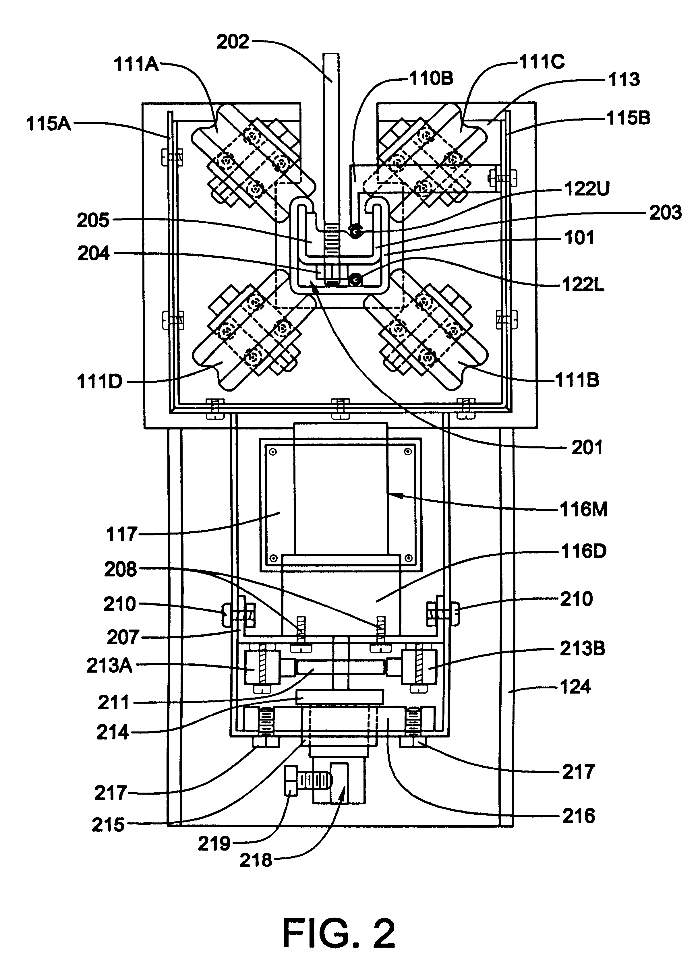 Movable target system in which power is inductively transformed to a target carrier