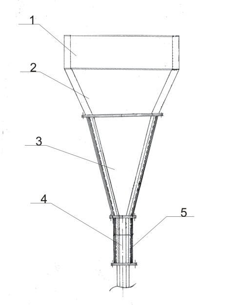 P03 discharging device for high-temperature separator of gaseous aluminum hydroxide suspension calciner