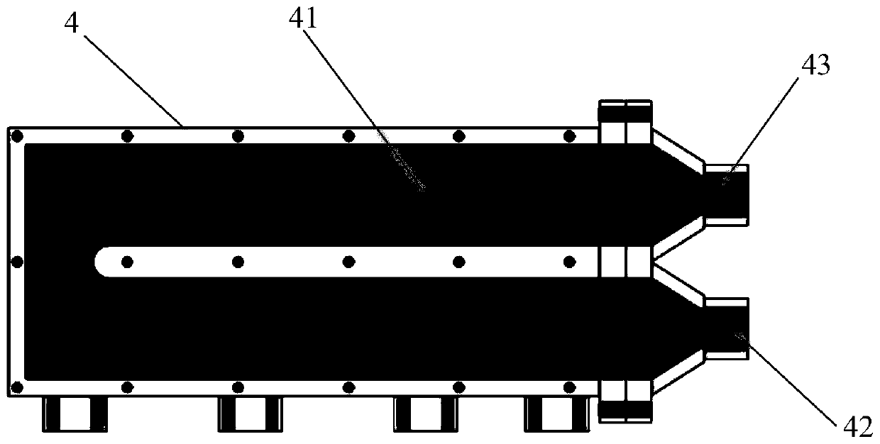 Modeling experiment device for heat transfer in moving blade of aviation gas turbine