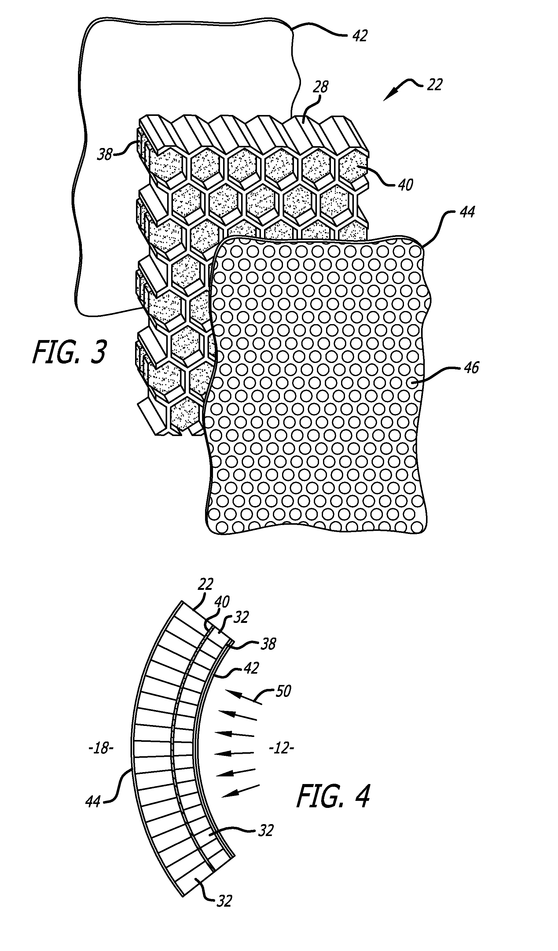 Acoustic structure with internal thermal regulators