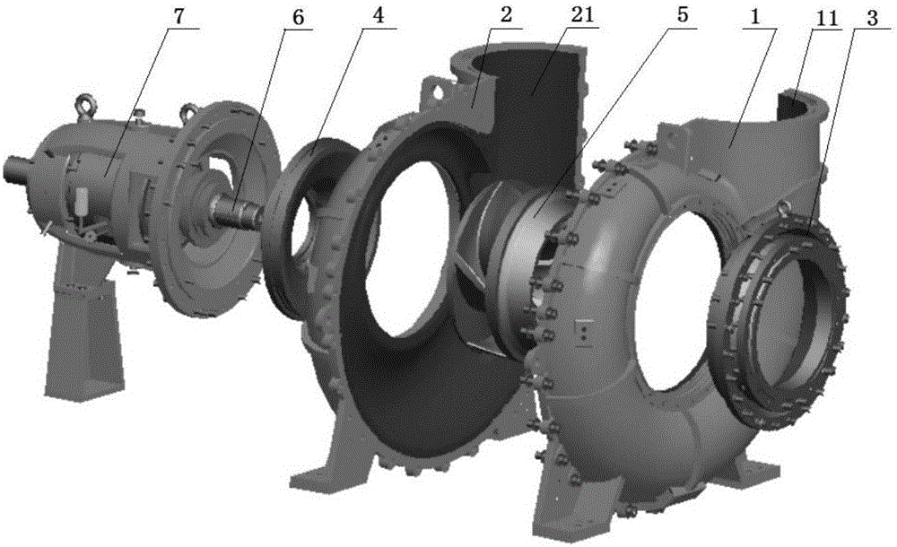 Desulphurization pump with resin silicon carbide linings and preparing method of desulphurization pump