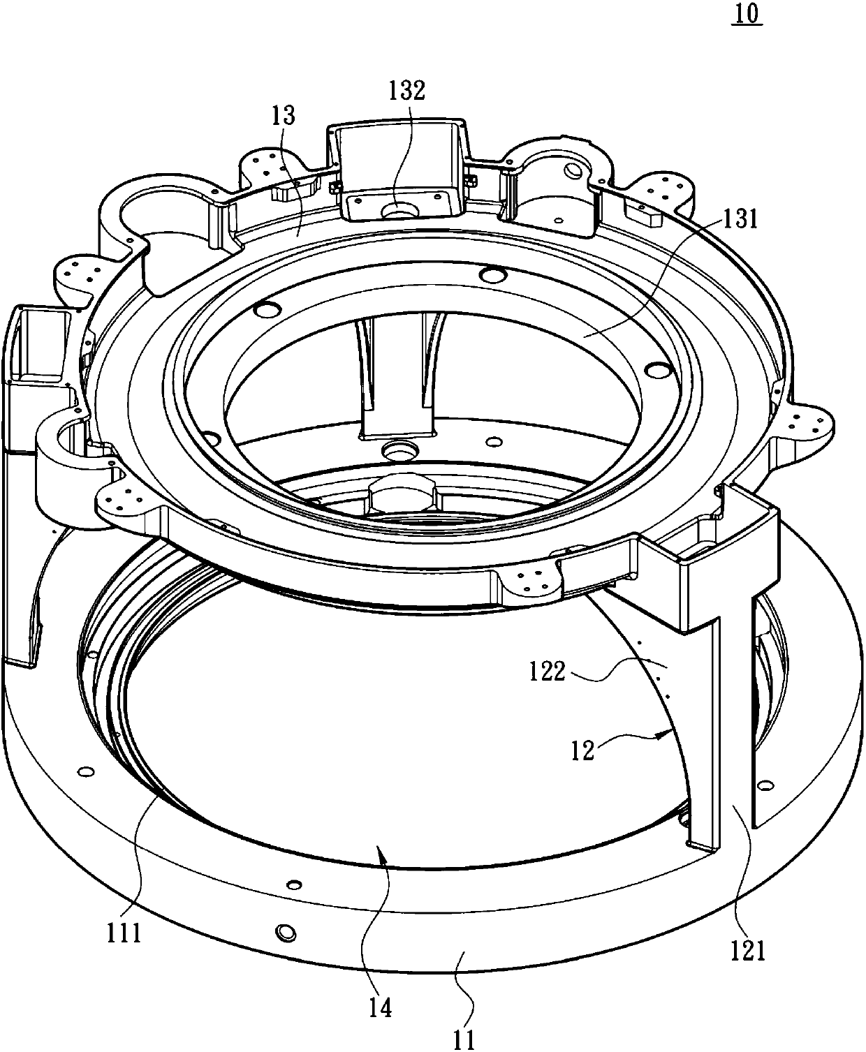 Big dial of circular knitting machine for double-faced fabric knitting