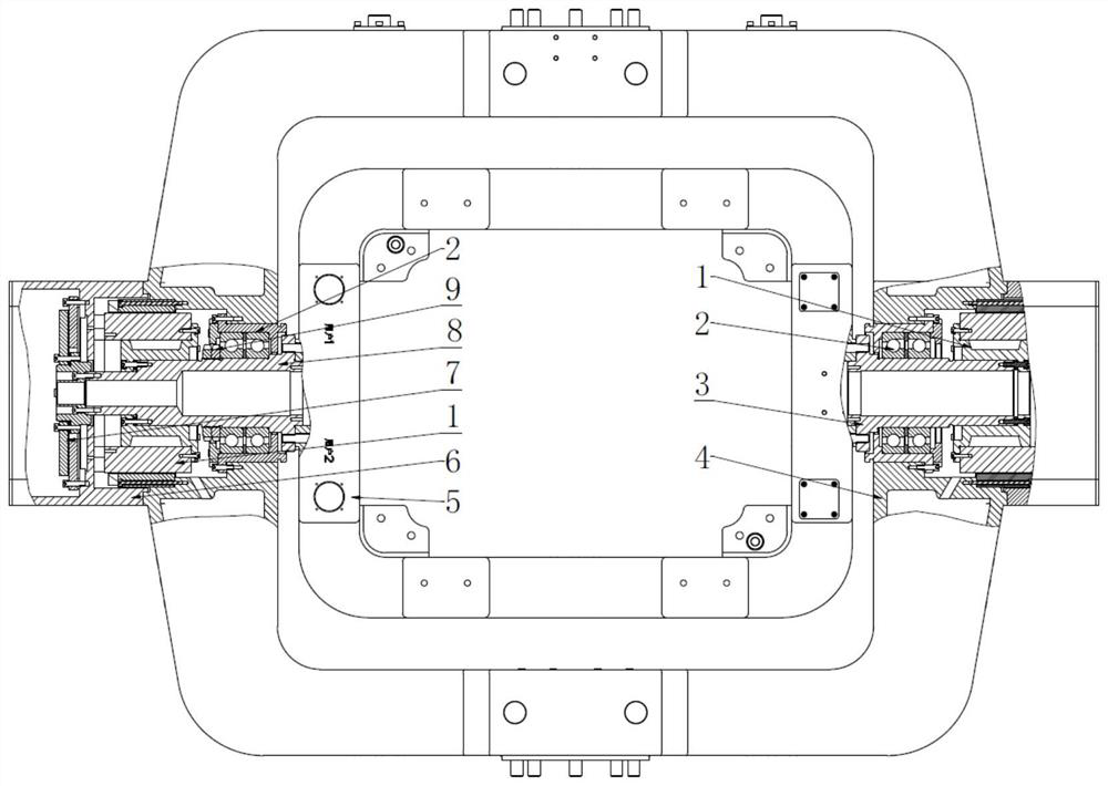 Wide-temperature-range high-precision shafting structure