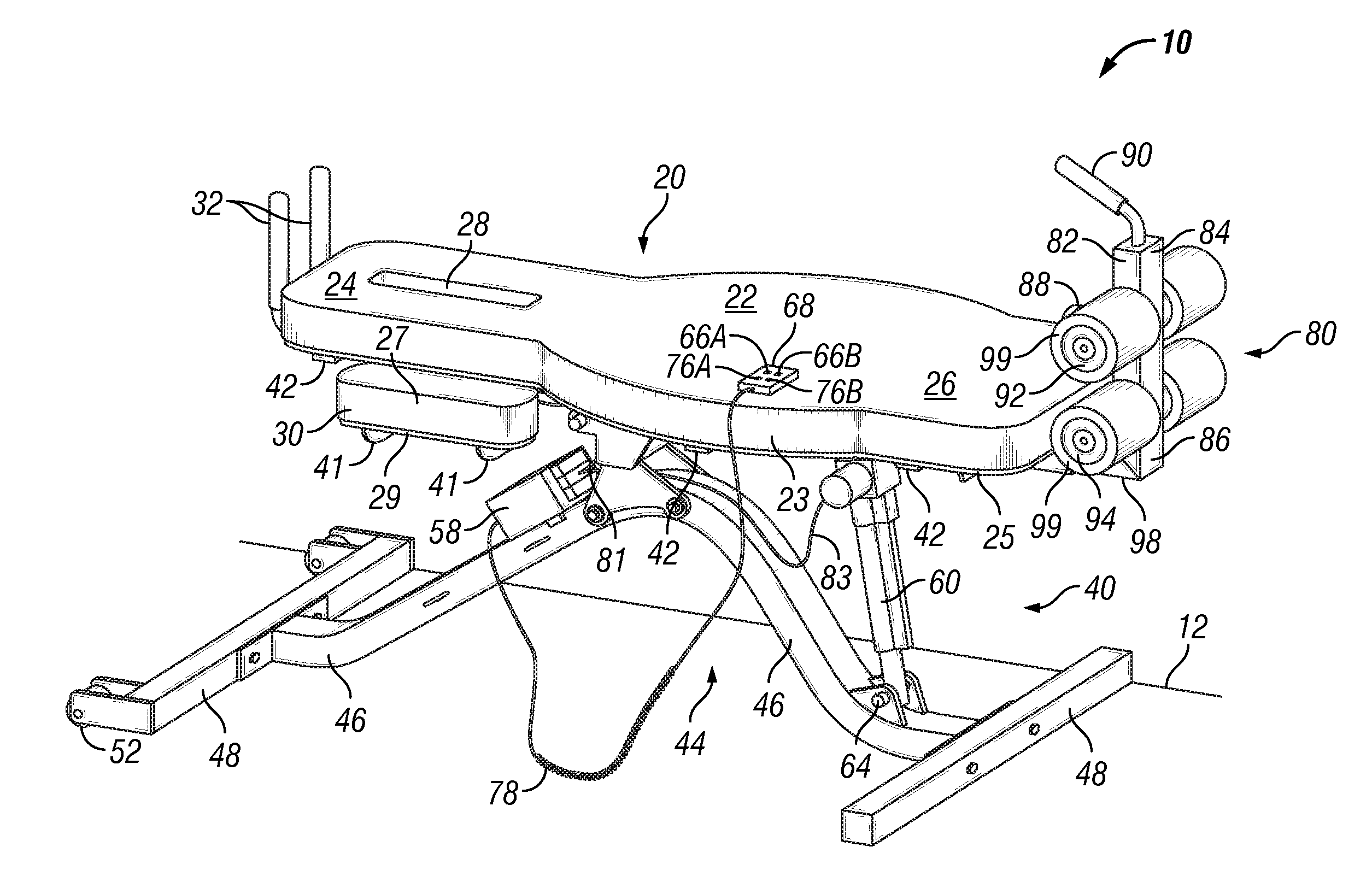 Apparatus and method of gravity-assisted spinal stretching