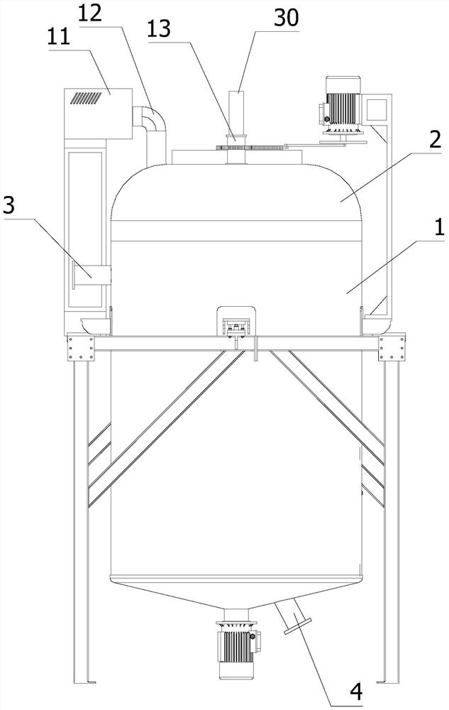 Reaction kettle cleaning and drying device