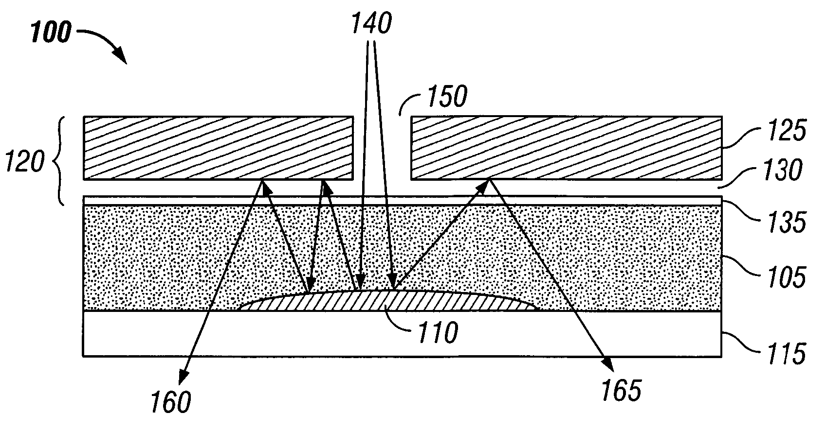 Spatial light modulator with integrated optical compensation structure