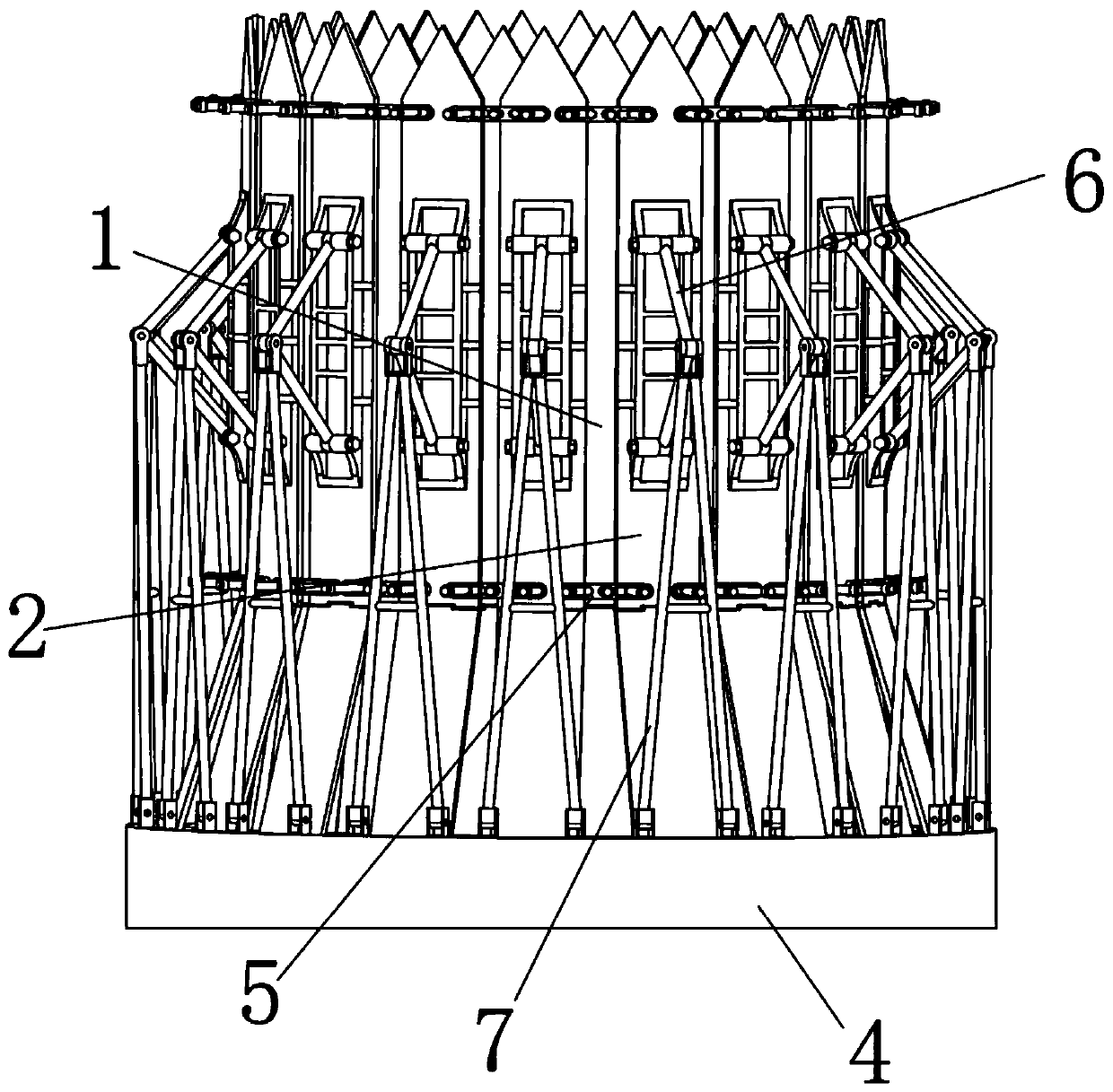 A variable-diameter self-adaptive rotary cutting banana comb cutter