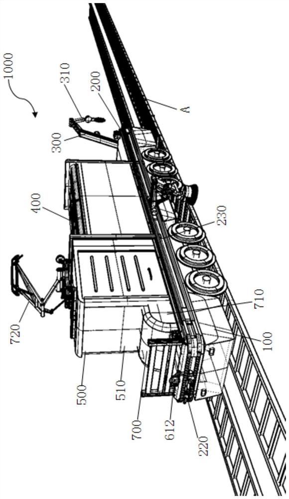 A track maintenance vehicle with fire protection function