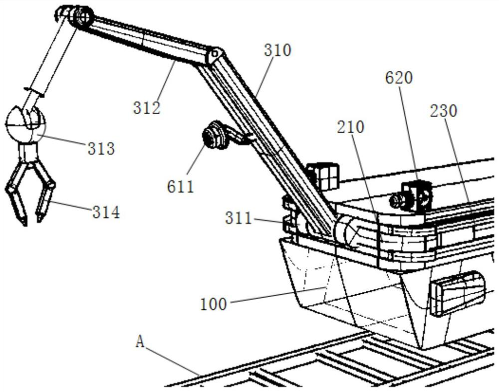 A track maintenance vehicle with fire protection function