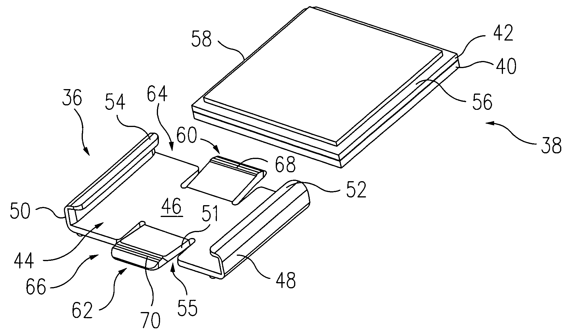 Bare die tray clip