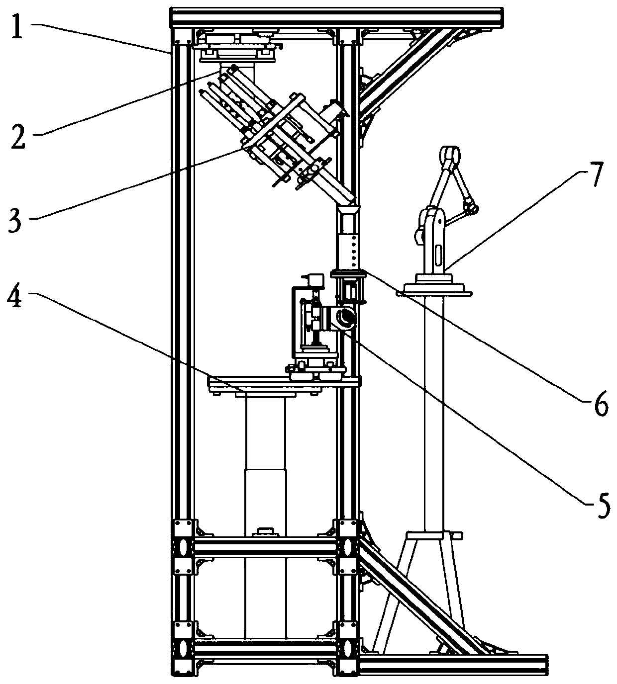 Knee joint force loading and biomechanical characteristics detection experimental platform