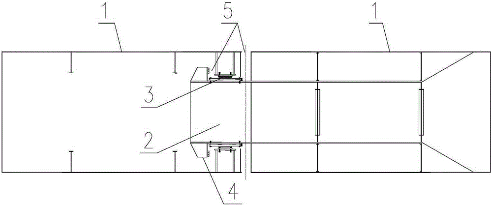 Shear hinge structure and its construction method that can solve the temperature effect of steel box girder cable-stayed bridge