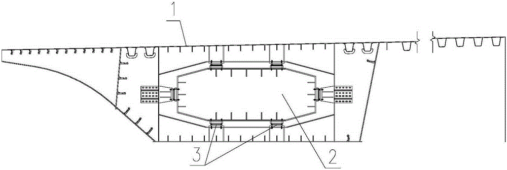 Shear hinge structure and its construction method that can solve the temperature effect of steel box girder cable-stayed bridge