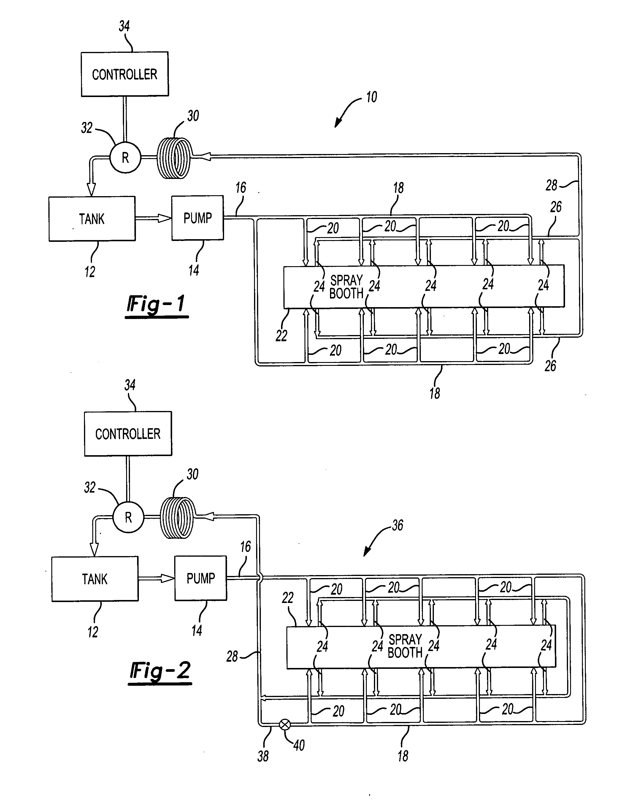 Paint circulation system with coiled back pressure regulator