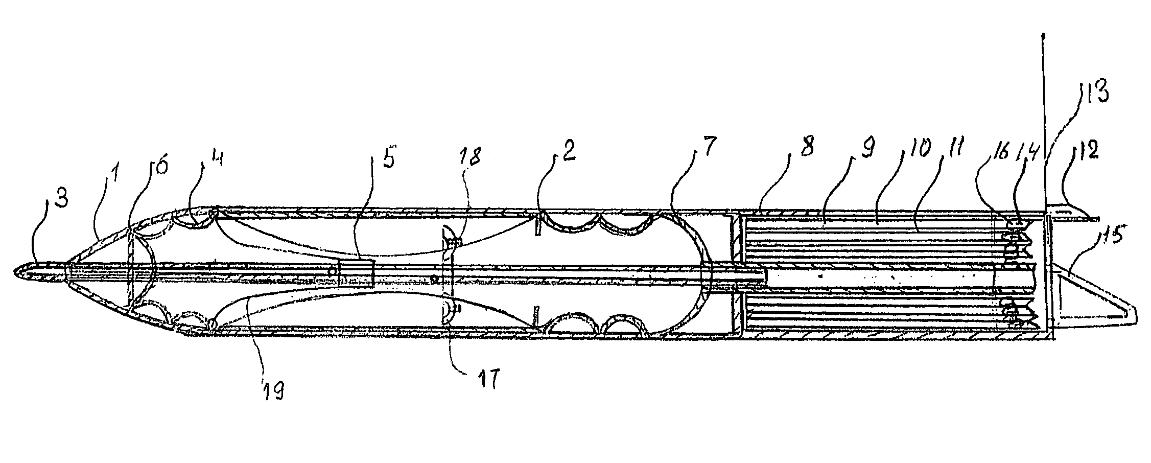 Fast-moving cumulative torpedo-mine "present"