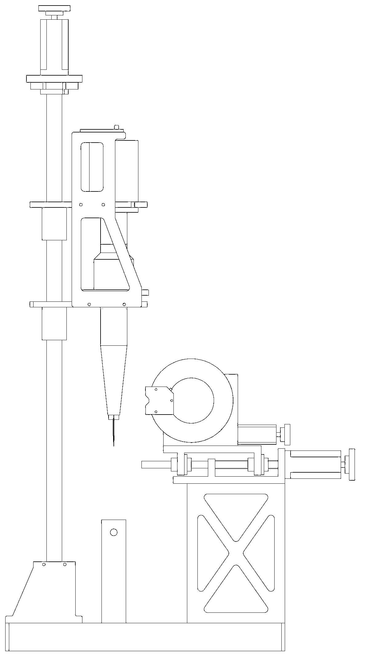 Overall performance testing rack of numerical control ultrasonic cutting sound main shaft