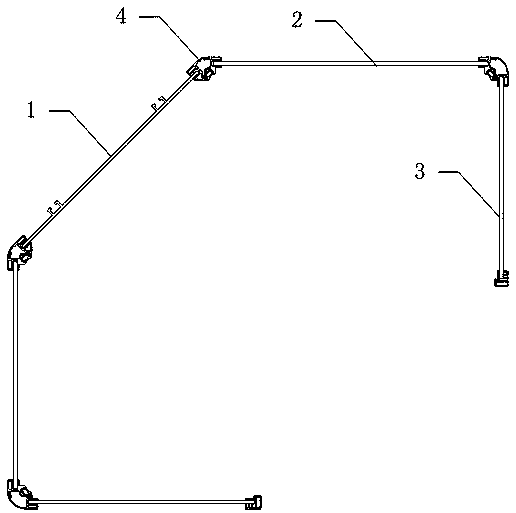 Wallboard connecting structure for shower room