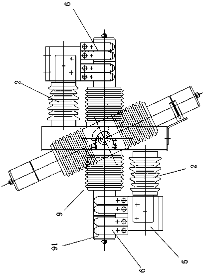 High current rotary indoor high voltage isolating switch