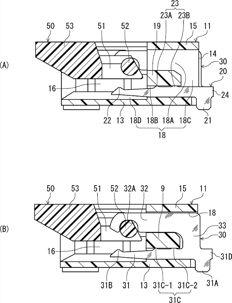 Electric connector for circuit substrate