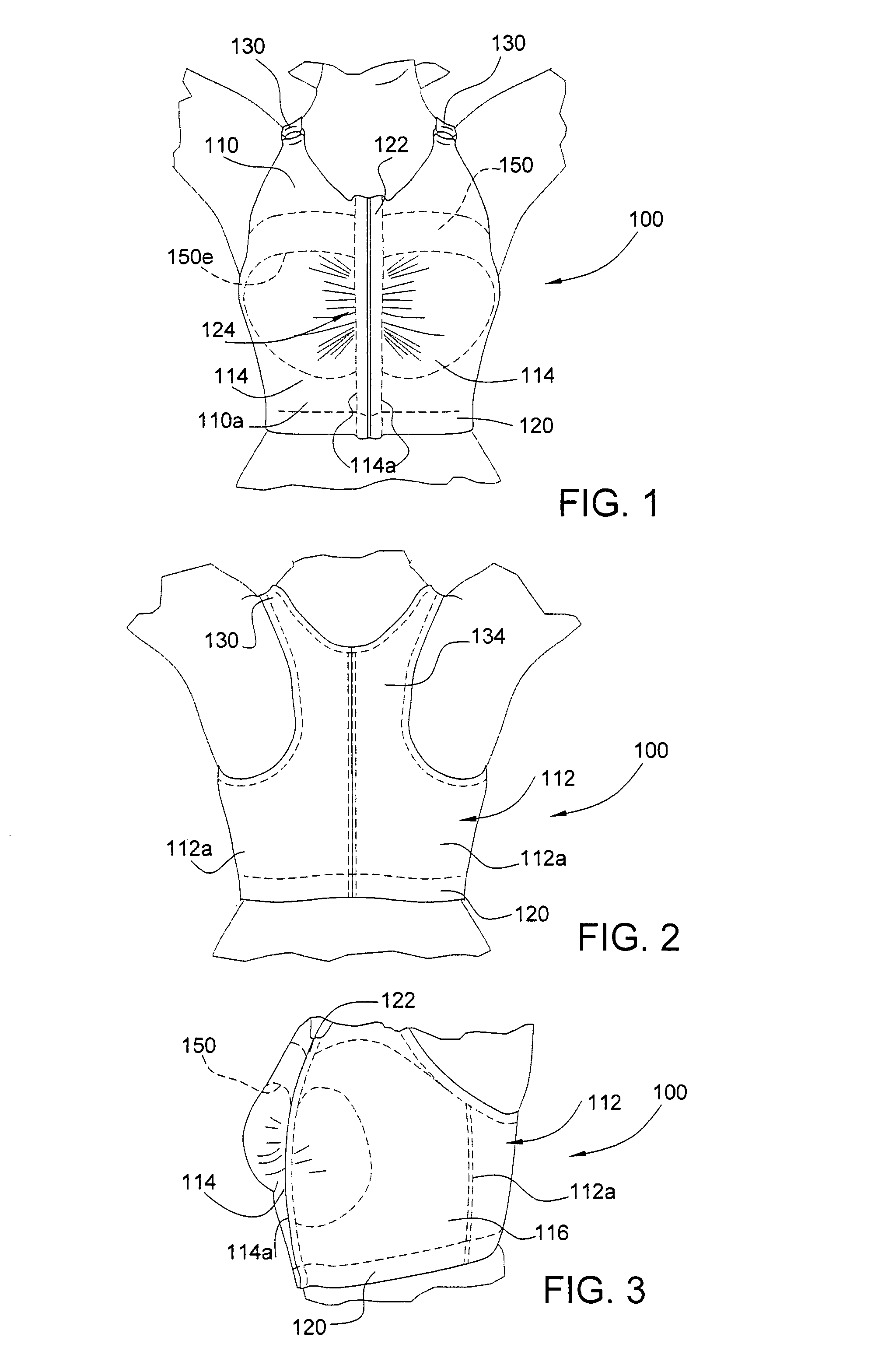 Garment with breast implant stabilizers