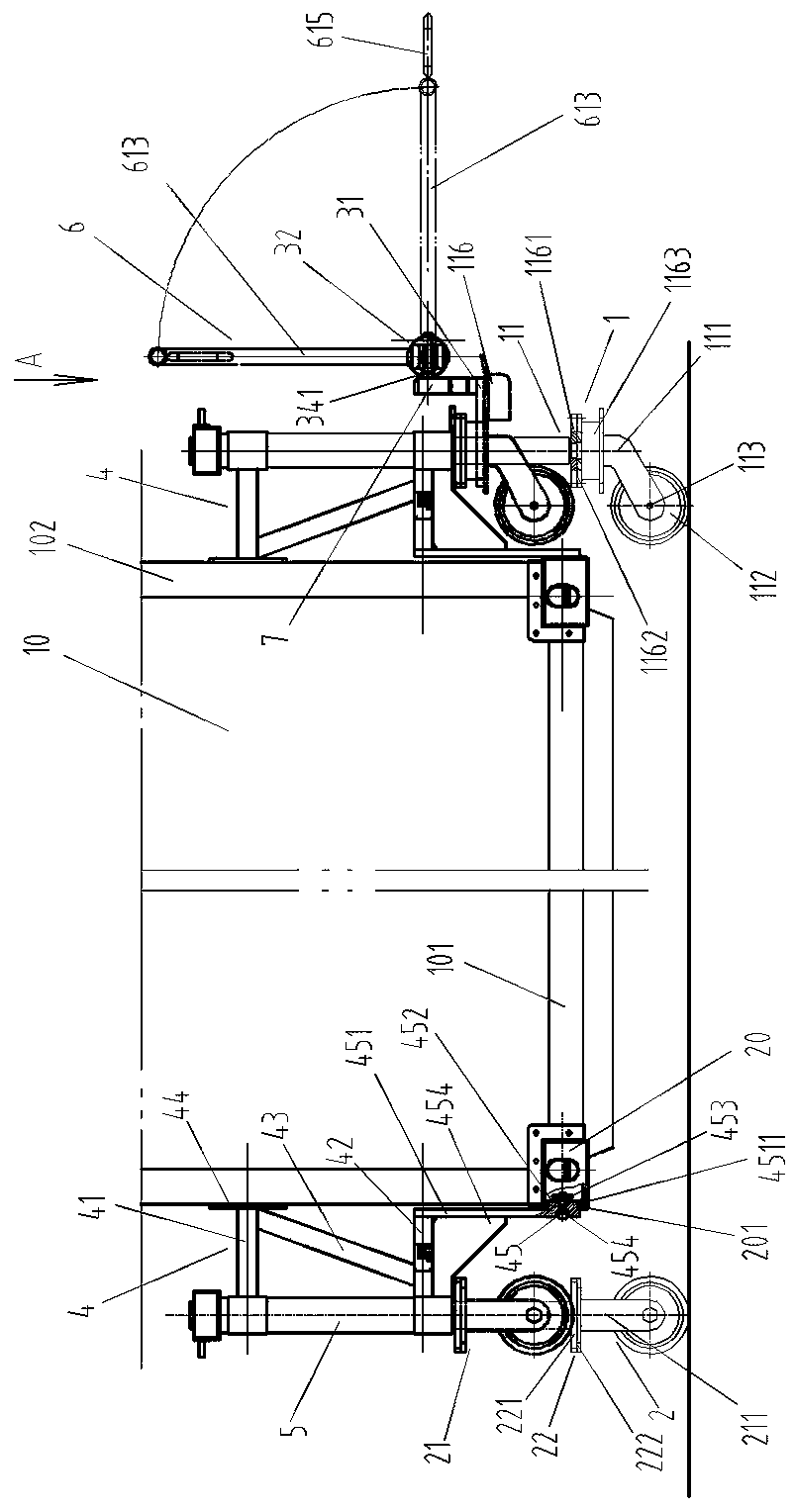 Vehicle-mounted square cabin traveling device