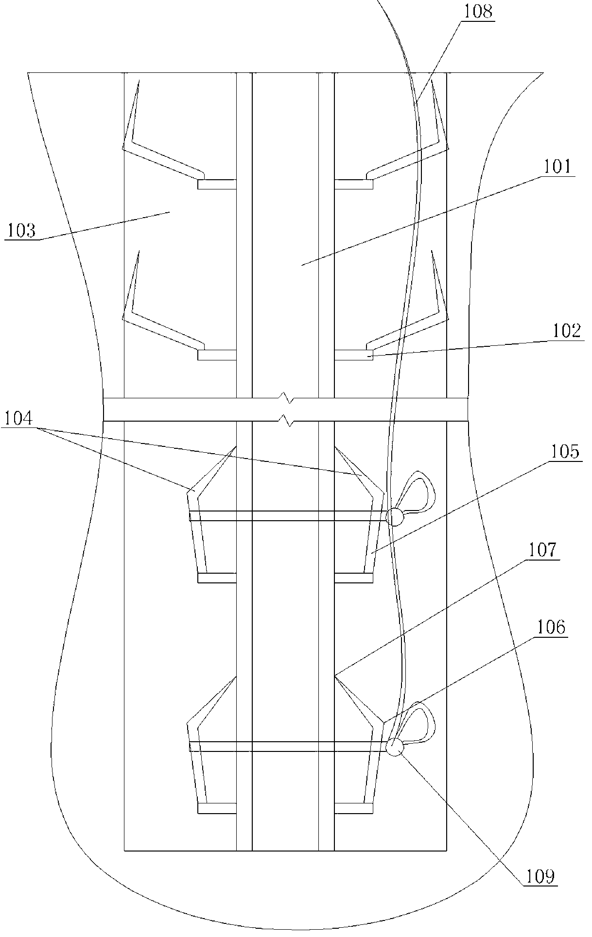 Integral-type settlement plate installation device of soil mass layered settlement monitoring equipment