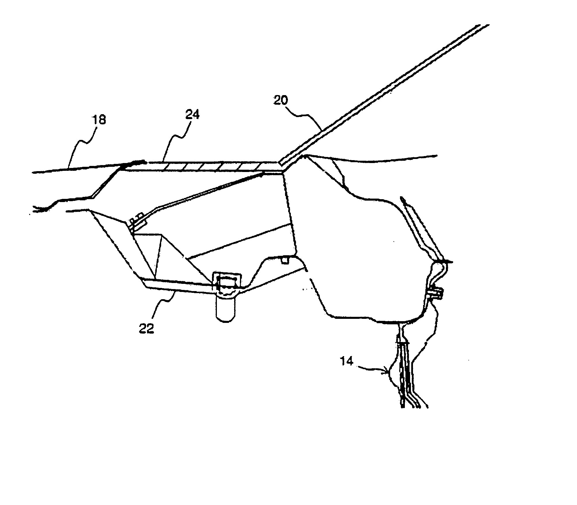 Vehicle cowl structure with vent pipe