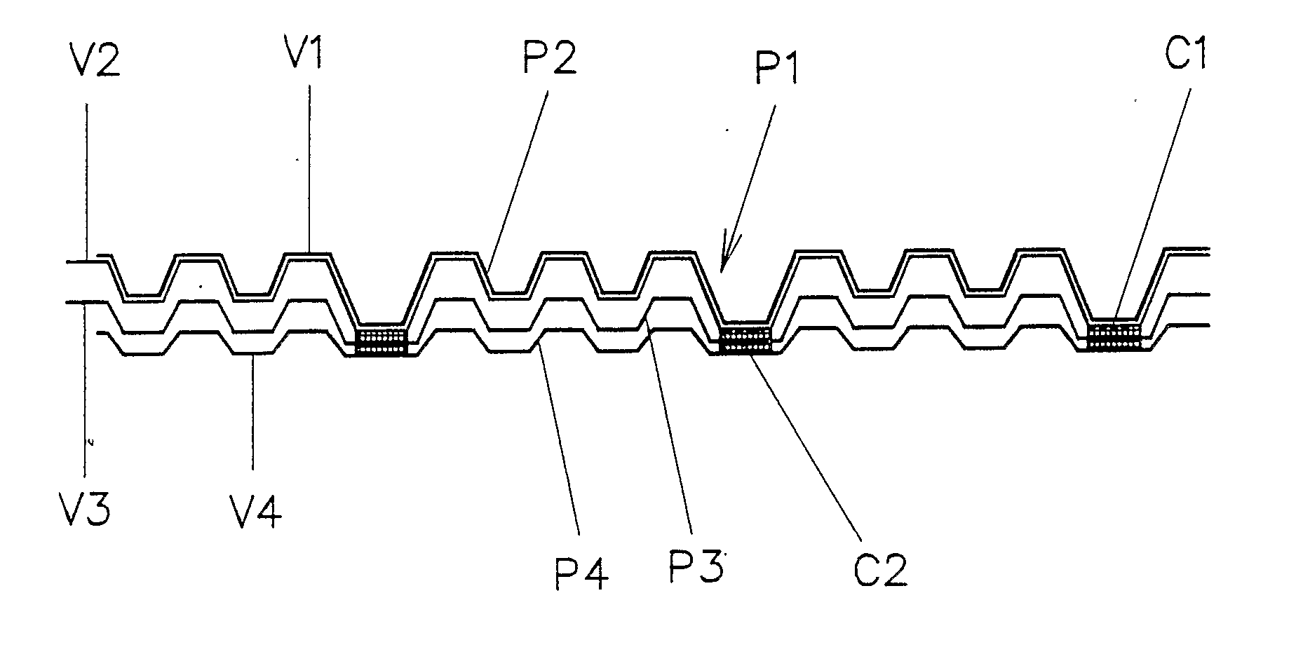 Embossing and laminating method and device for producing multi-ply web products and relative product