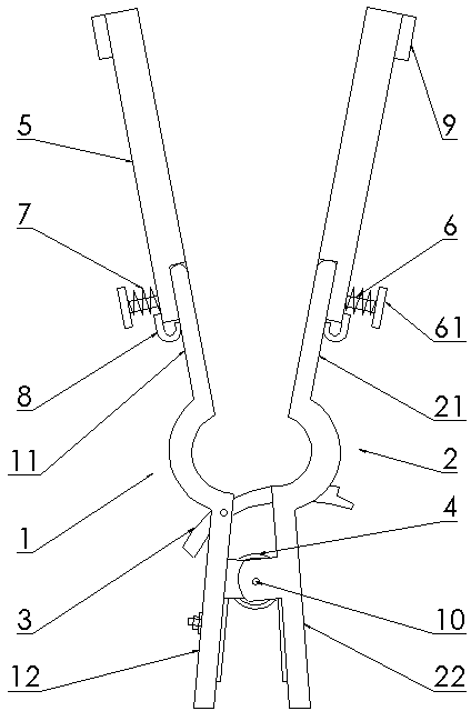 High-voltage grounding wire clamp