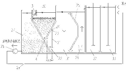 Integration device for sewage treatment bio-diatomite suspension filter bed