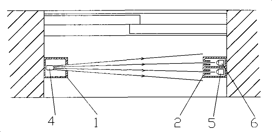 Multi-beam infrared railings sounder having intrusion directional recognition and sounding method