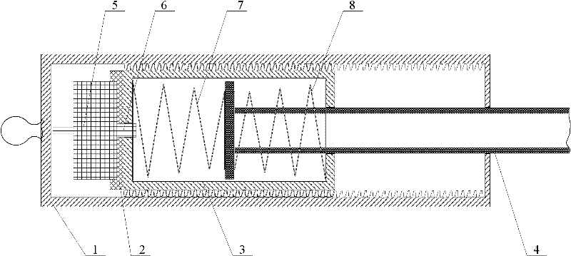 Telescopic landing leg expanding mechanism for planetary probe