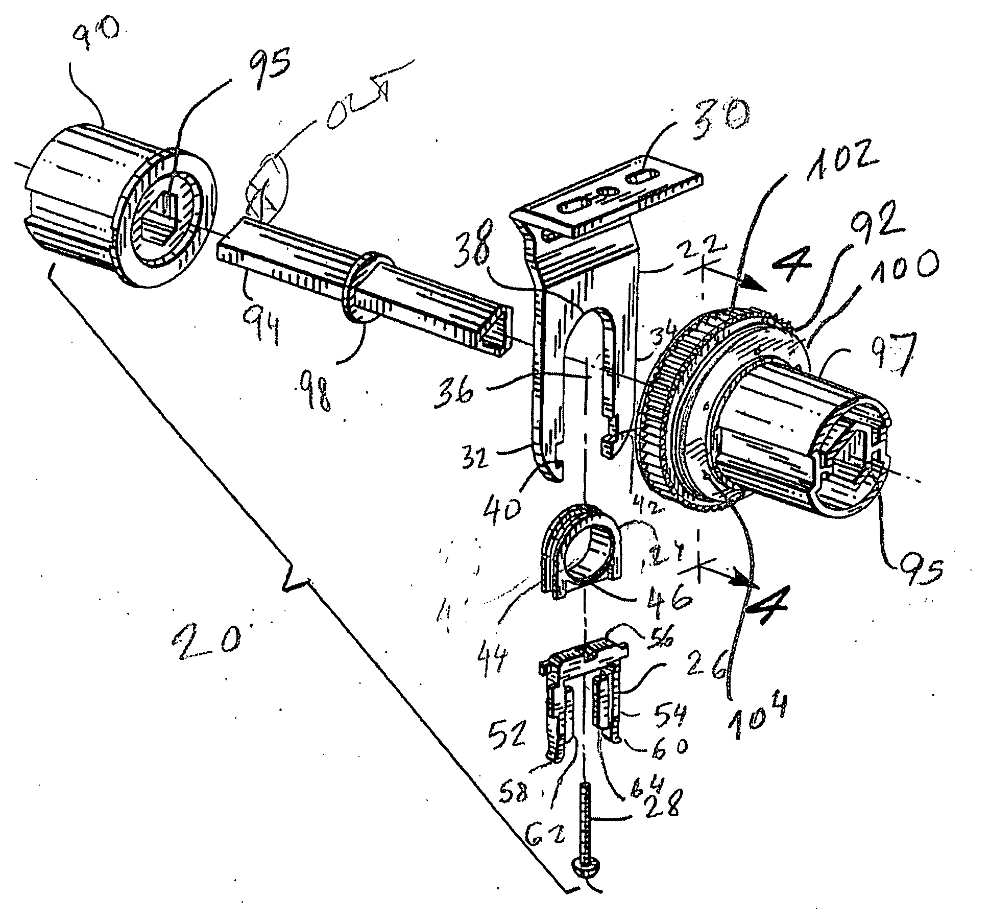 Multi-section window dressing with coupling clutch