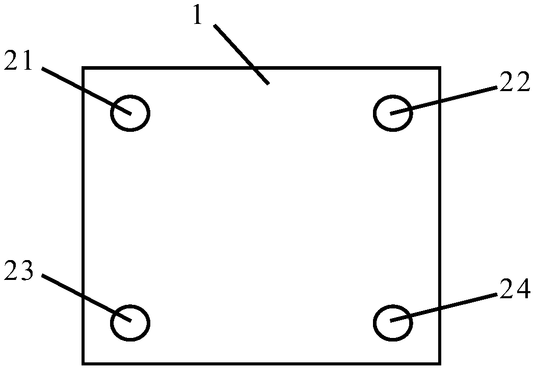 Four-footed scale, and pressure sensing circuit and weighing method thereof