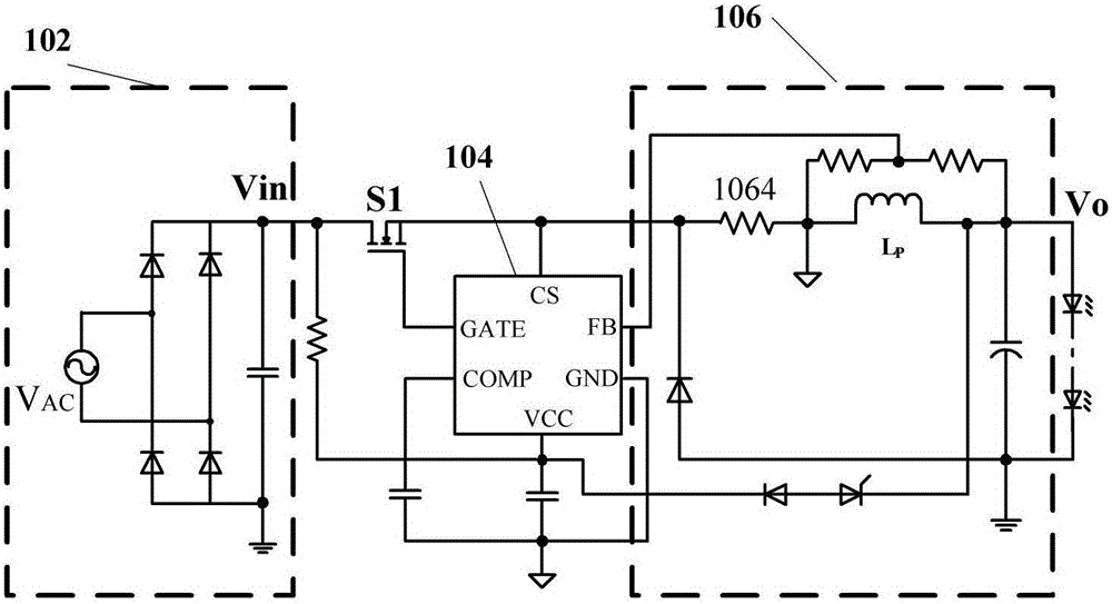 System for providing output current to one or more light emitting diodes