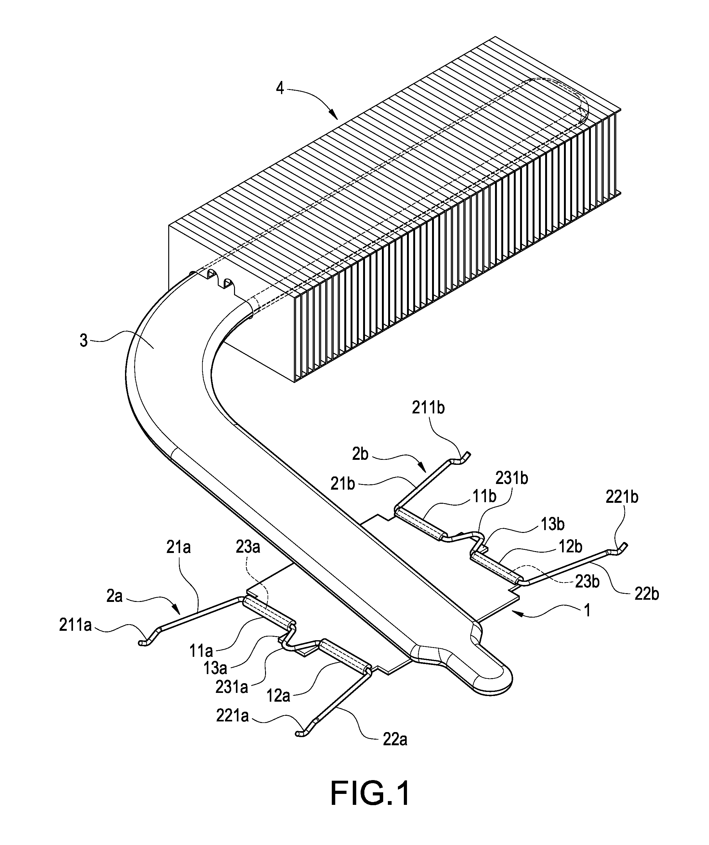 Thin fastener of heat sink