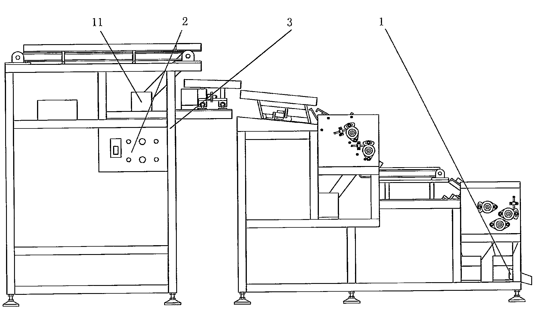 Diode lead-out line straightening machine