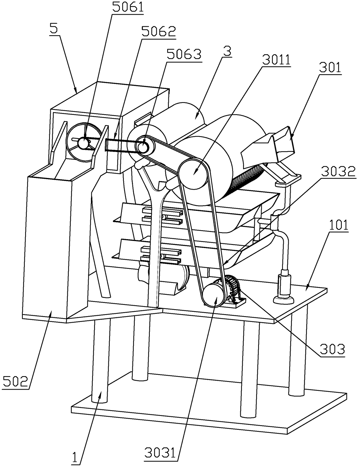 Peanut picking and screening machine