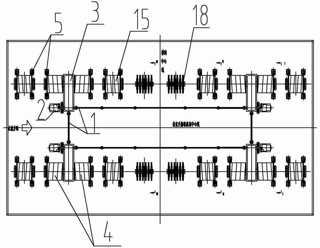 Full flat type balance vertical ship lift adaptive to ship reception chamber outlet-inlet water