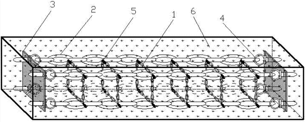 Metal chain-steel fiber concrete beam component