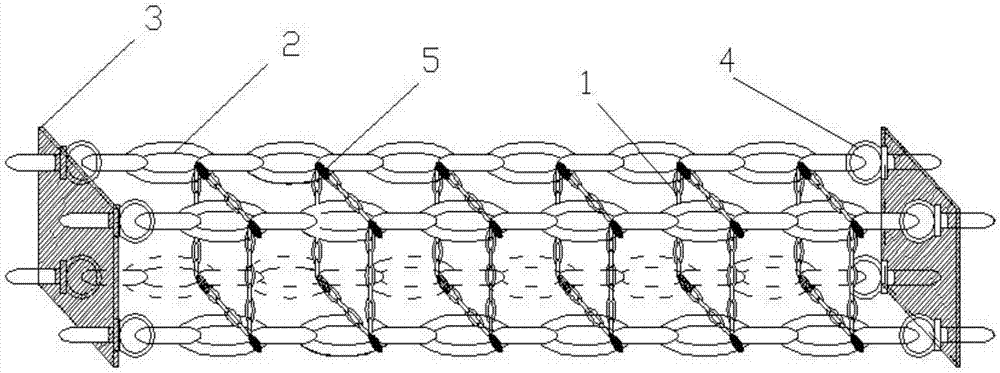 Metal chain-steel fiber concrete beam component